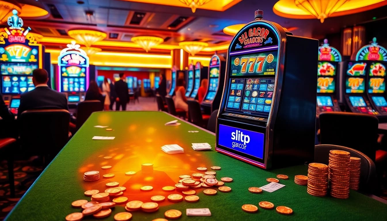 Experience thrilling wins in slot gacor games with vibrant casino elements and lively gameplay.