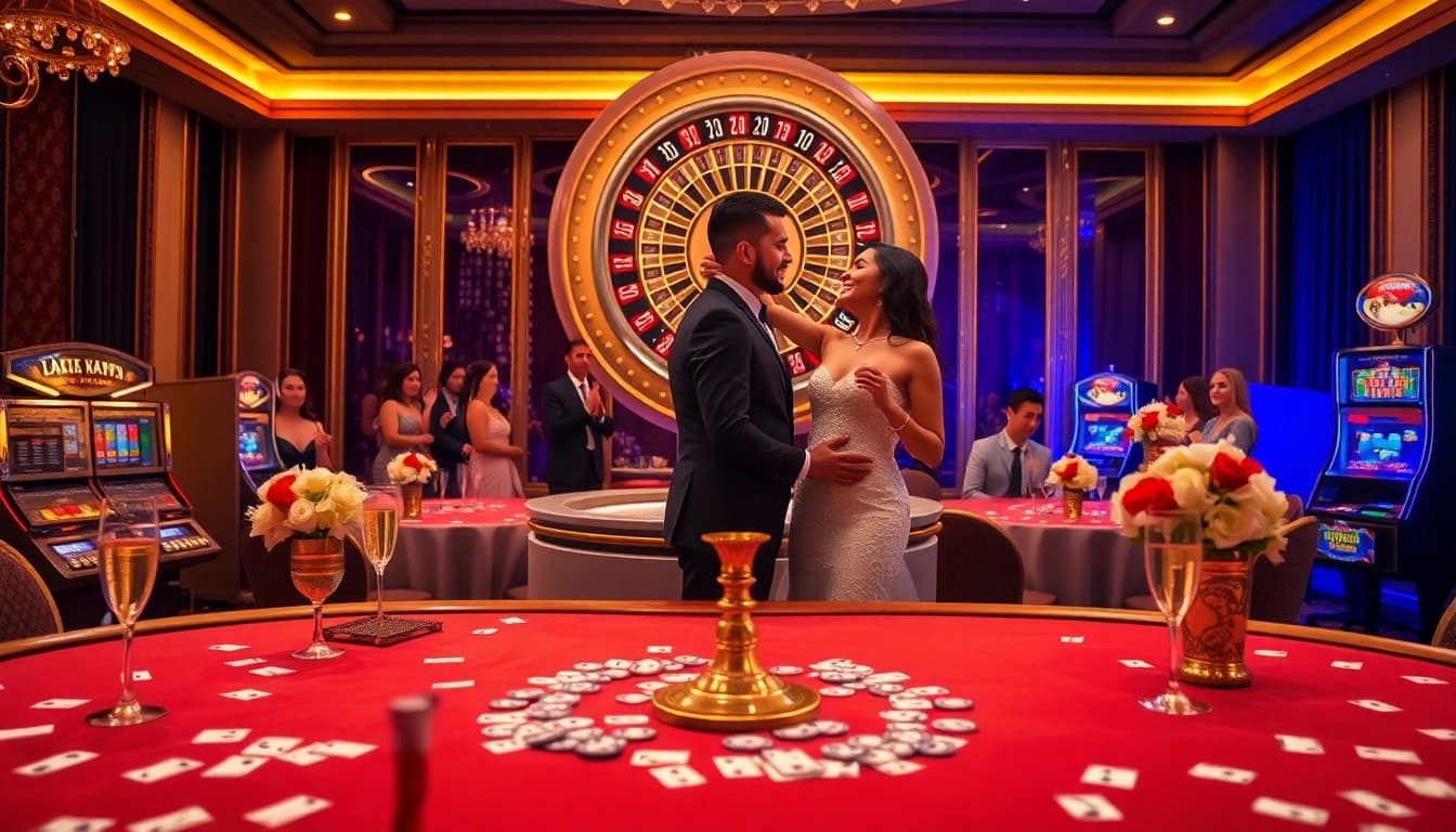 Celebrate your Hi88 wedding with a glamorous casino atmosphere filled with excitement and style.