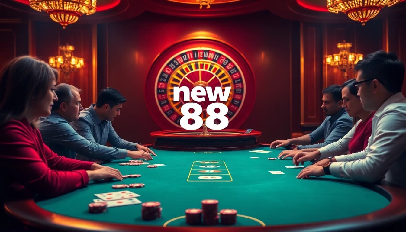 Experience thrilling gameplay at new 88's high-stakes poker table surrounded by luxury.