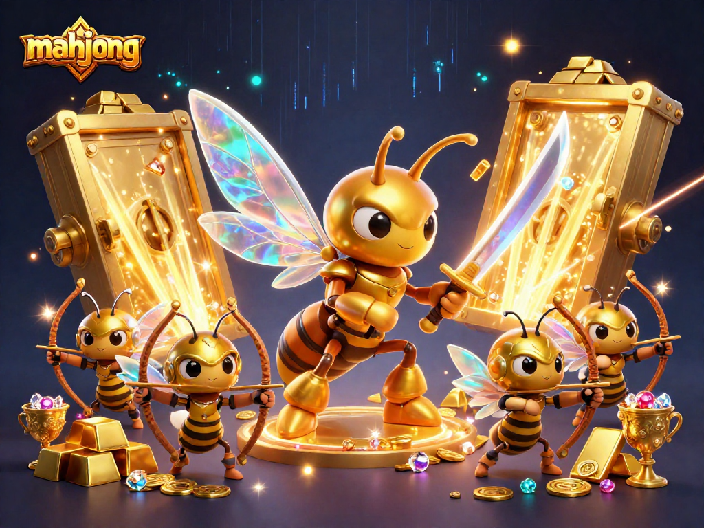 Play mahjong as a 3D cartoon world unfolds with gold treasure and vibrant energy!