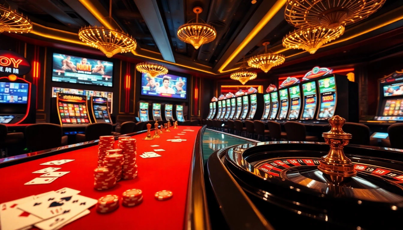 Experience thrilling gameplay with NOHU90 at a luxurious casino table featuring high-stakes betting.