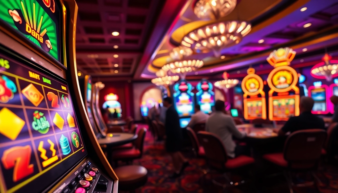 Main attraction of Slot Dana machine displaying vibrant visuals in a lively casino atmosphere.