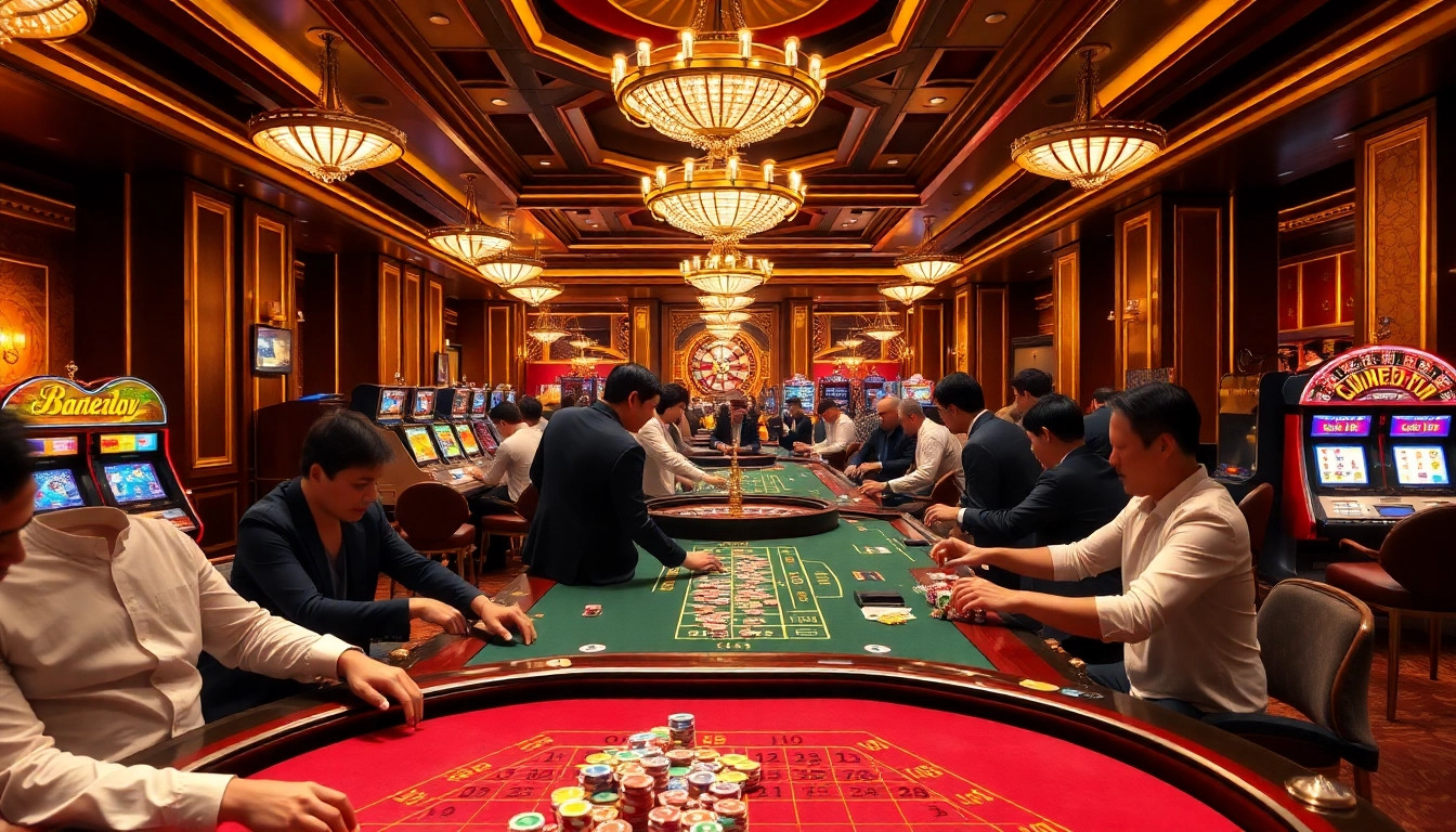 Players engaging in a thrilling gojekpot game at a luxurious casino table, filled with excitement and anticipation.