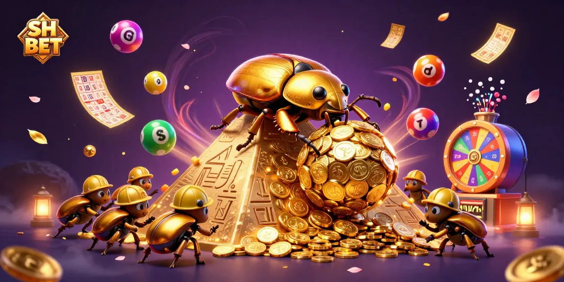 Spin to win with SH BET's engaging lottery and casino-themed 3D illustration featuring vibrant elements.