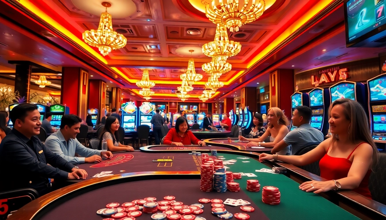Experience the thrill of trusted online casino Malaysia with vibrant gaming scenes and engaging players.