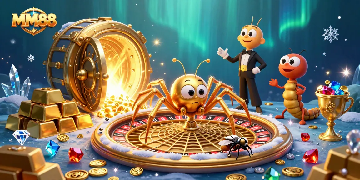 Experience thrilling gameplay at MM88 with vibrant 3D illustration showcasing dynamic casino elements.