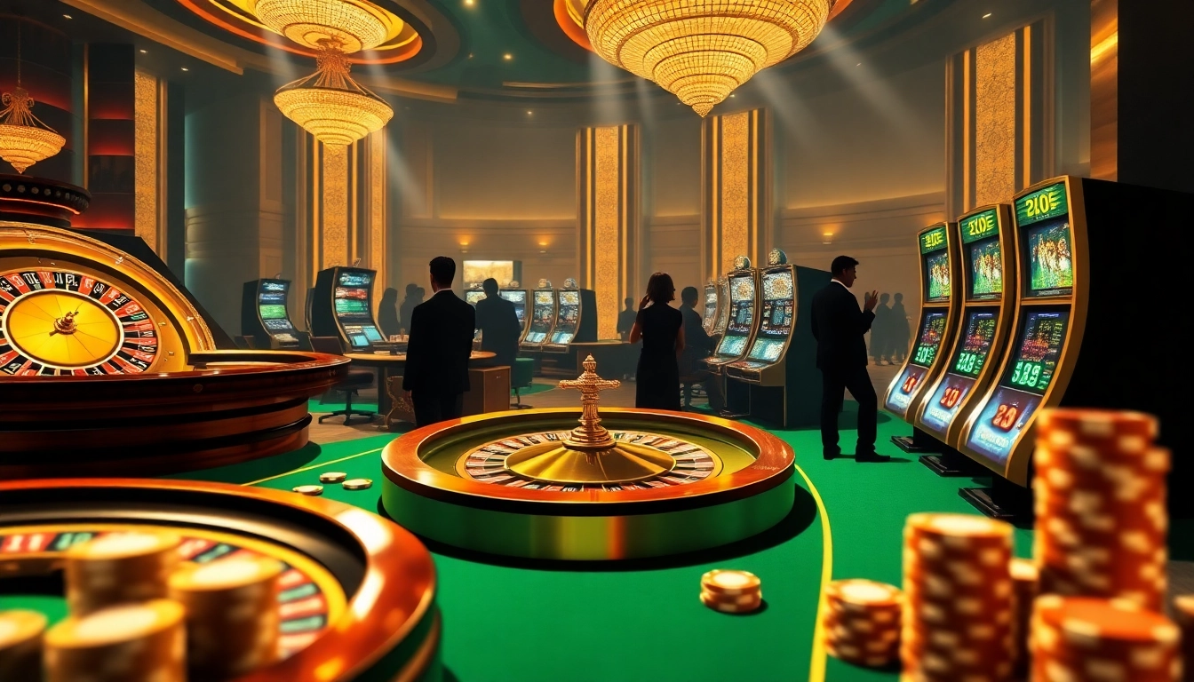 Experience mm88 with a vibrant casino scene showcasing poker chips and roulette excitement.