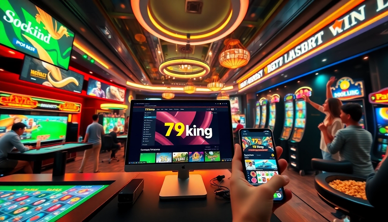 Interaktive Online-Wettexperience von 79king, die lebendige Glücksspiel-Elemente und engagierte Spieler präsentiert.