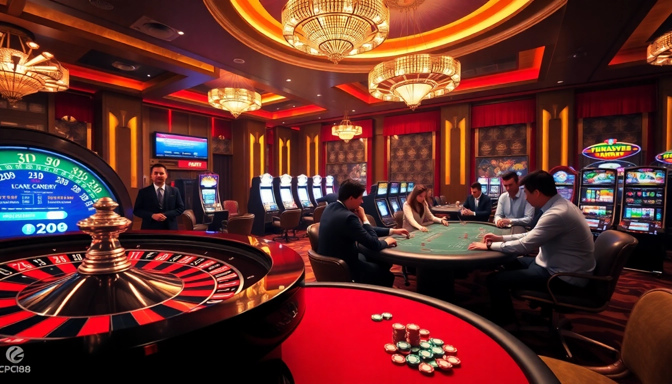 Experience exhilarating gambling action at https://cpc188.org with vibrant tables and flashing slot machines.