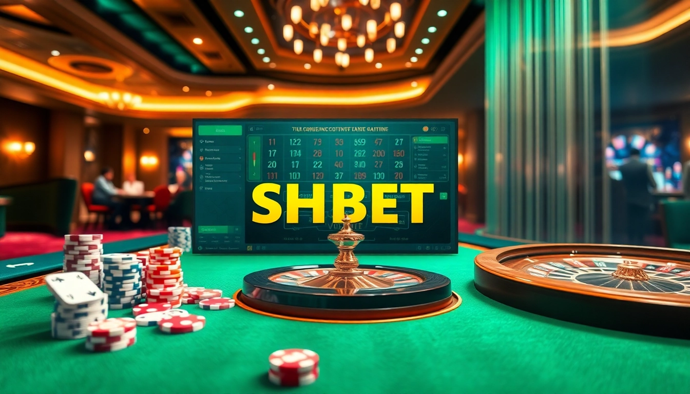 Experience a thrilling moment at SHBET's online casino with vibrant poker chips and dice.