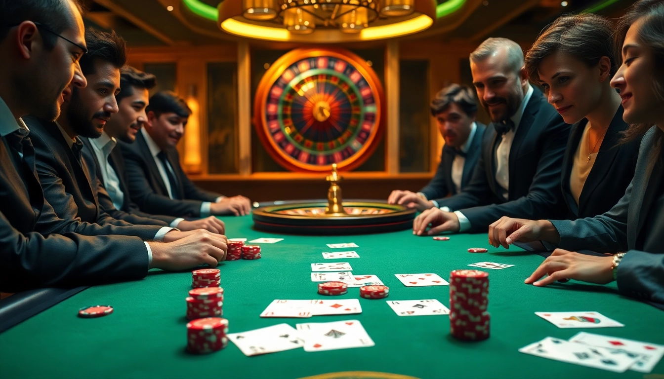 Experience thrilling casino action with Vmax on a luxurious poker table filled with vibrant chips and cards.