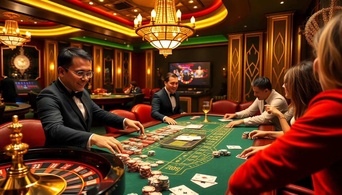 Exciting online gambling experience at Nhà cái CPC188 with vibrant casino atmosphere.