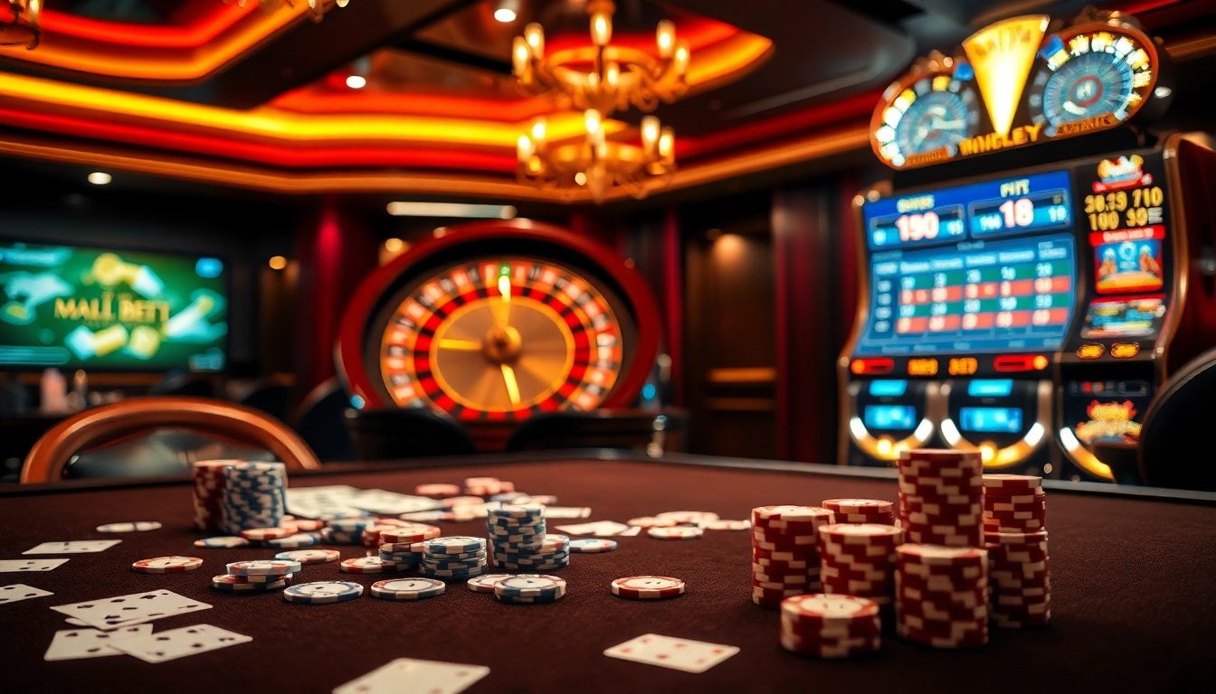 Experience the thrill of gambling at nhà cái bet88 with cards, chips, and vibrant casino elements.