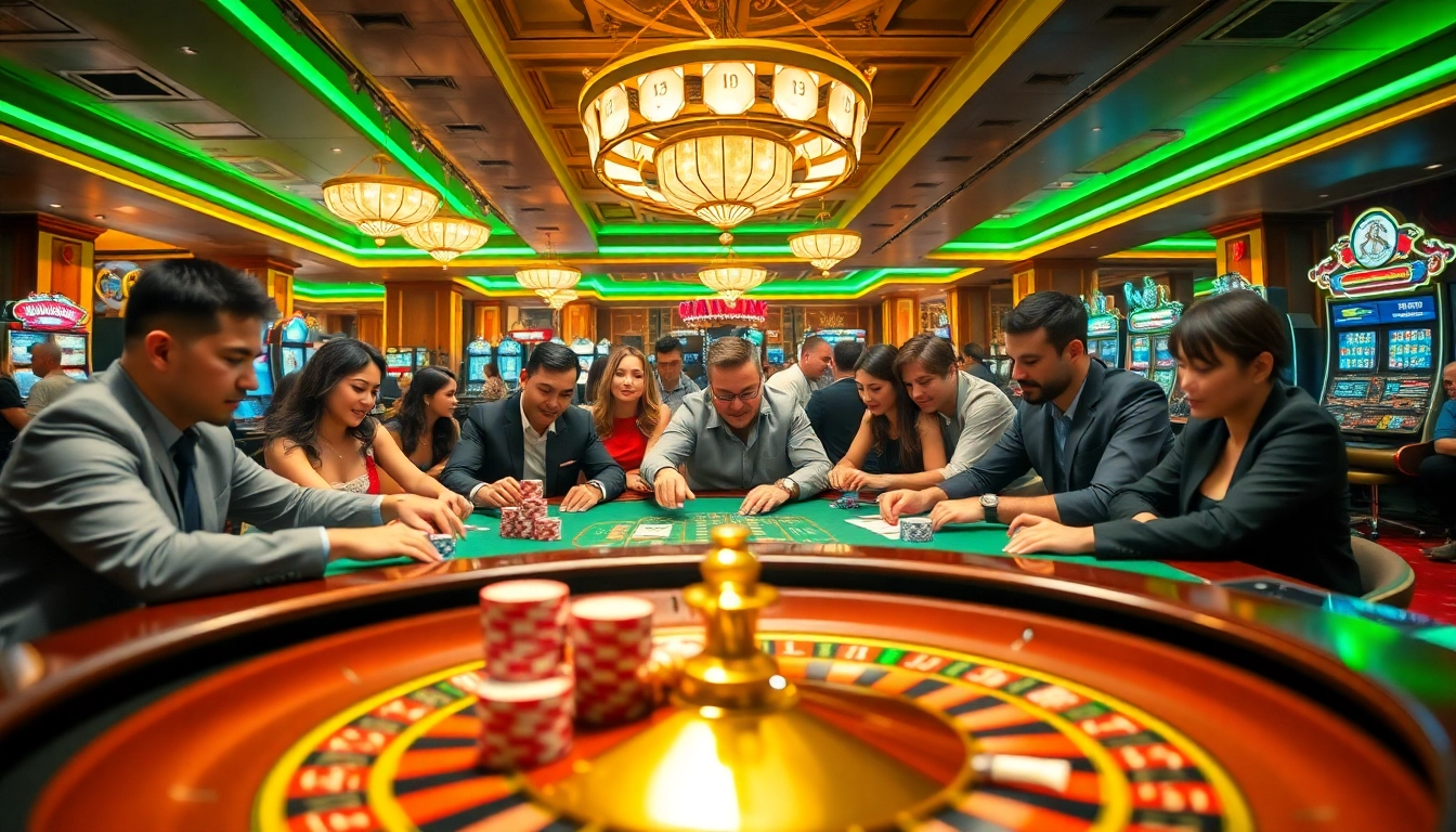 Experience the excitement of gambling at ga6789 with high-stakes poker tables and vibrant casino atmosphere.