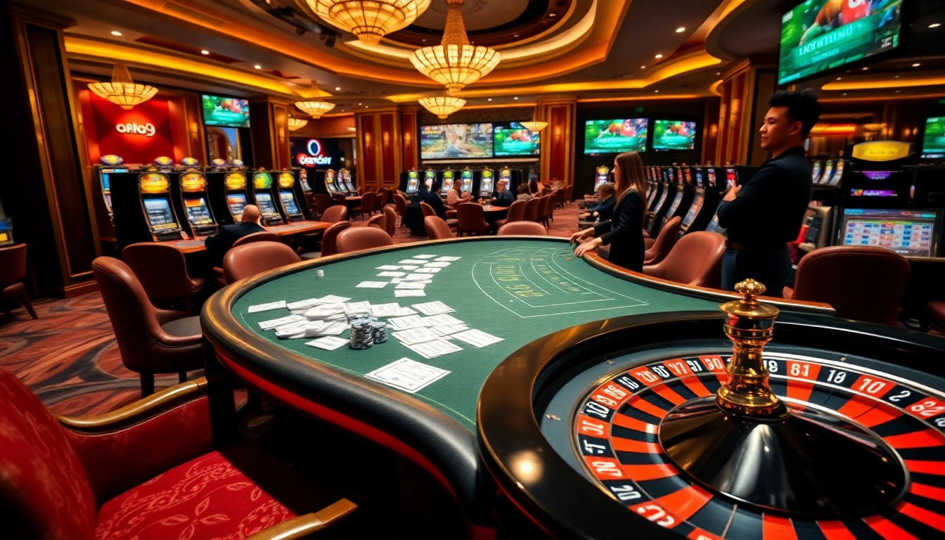 Experience the excitement of OK9 THỂ THAO with dynamic gaming moments at a luxury casino.