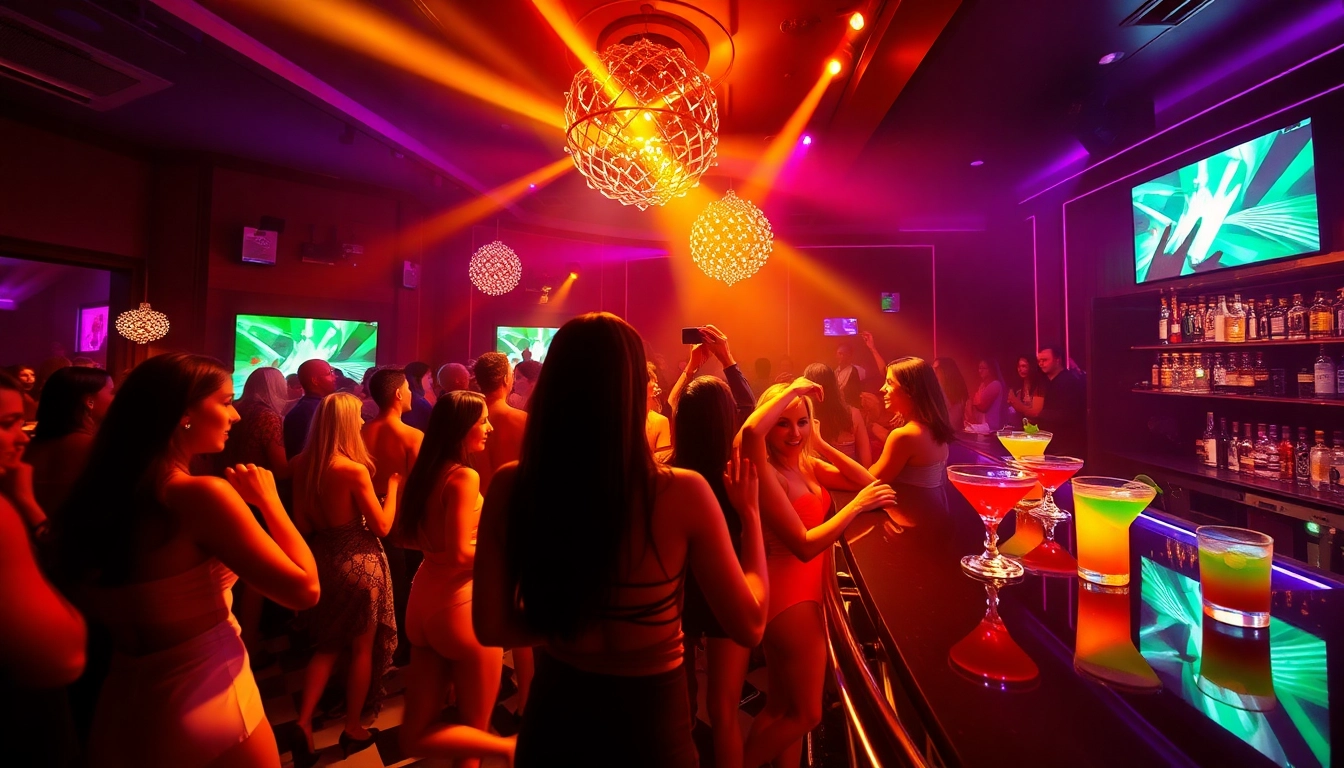 Night club sxm atmosphere at Club Noir with vibrant lights and dancing crowd.