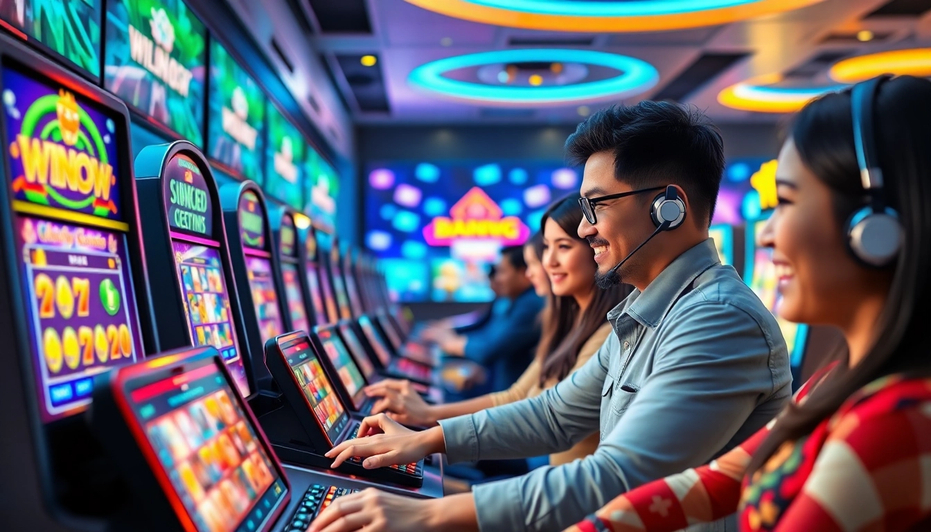 Situs kode4d showcasing players enjoying vibrant online slot games in a secure and exciting digital environment.