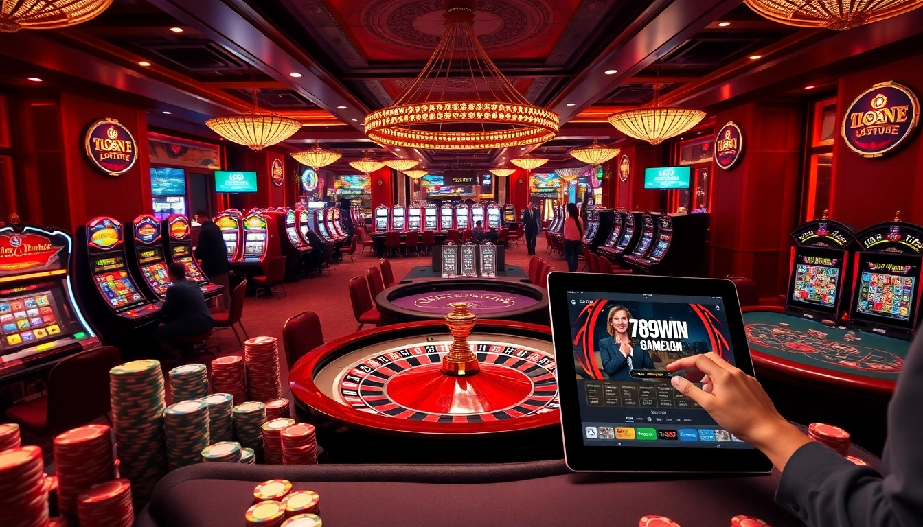 Experience gaming excitement at 789win with vibrant slot machines and lively poker tables.