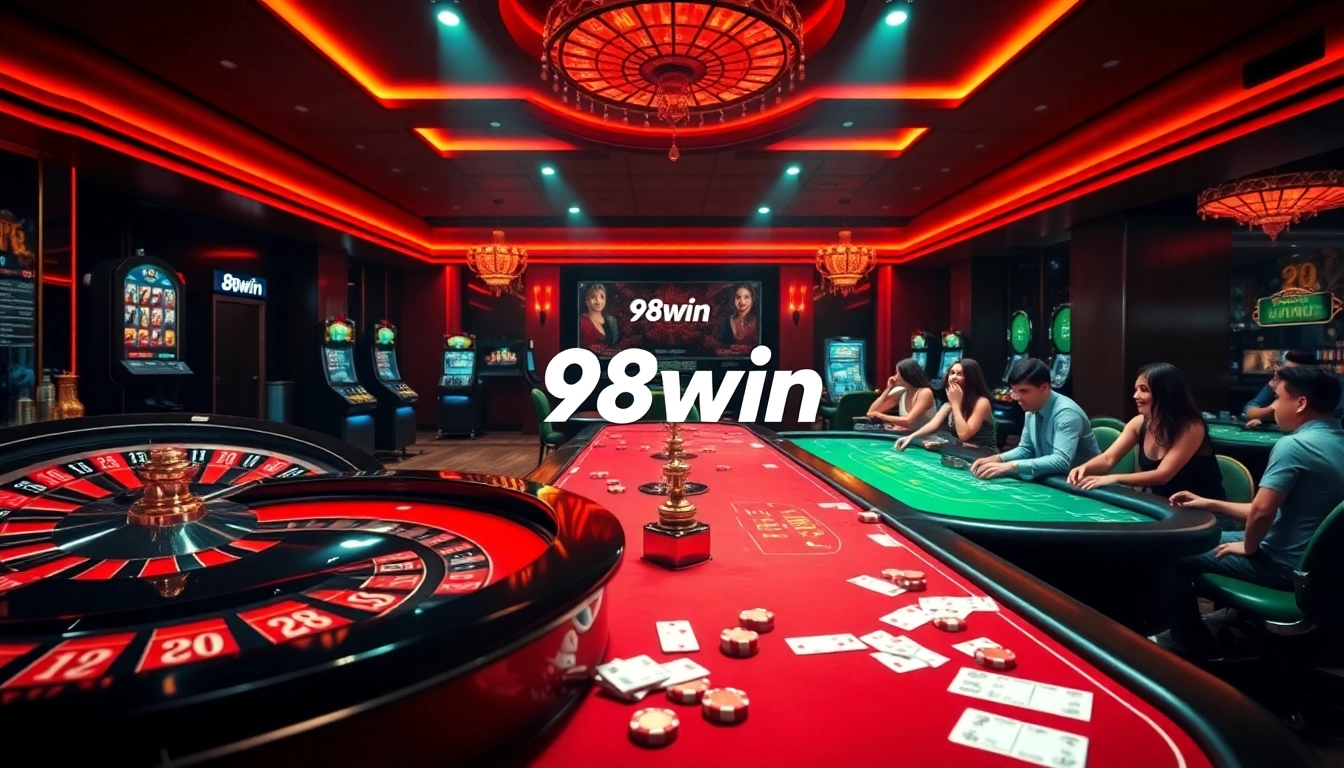 Experience the excitement of 98win's online casino with vibrant gaming interfaces and winning opportunities.