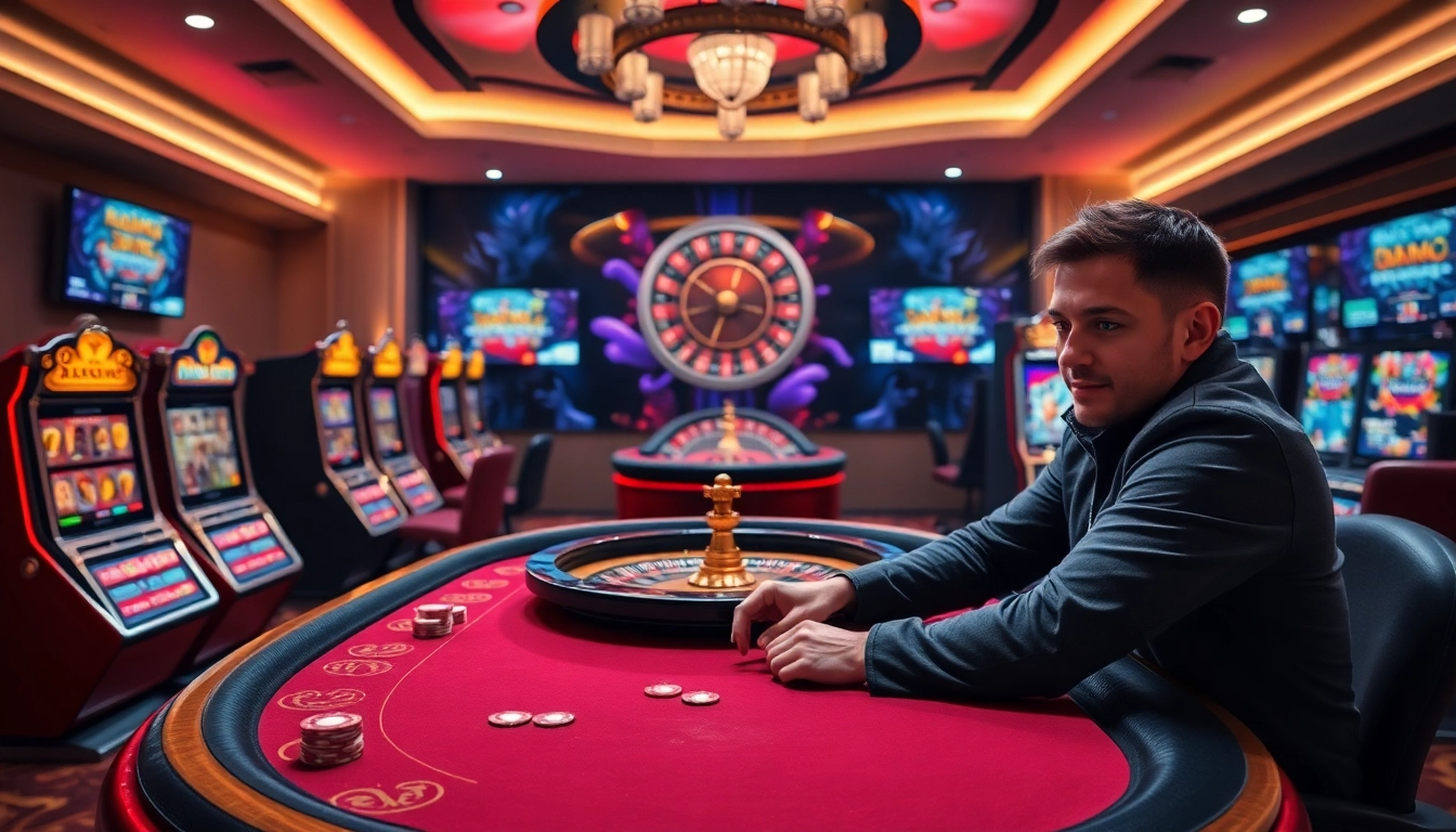 Experience the thrill of winning at home eejl with vibrant gaming tables and poker action.