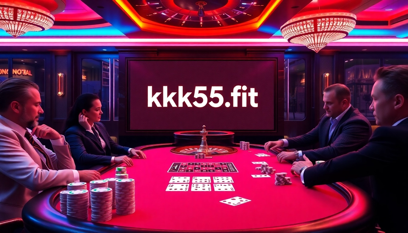 Experience high-stakes gambling at kk55.fit with vibrant poker chips and intense gameplay.