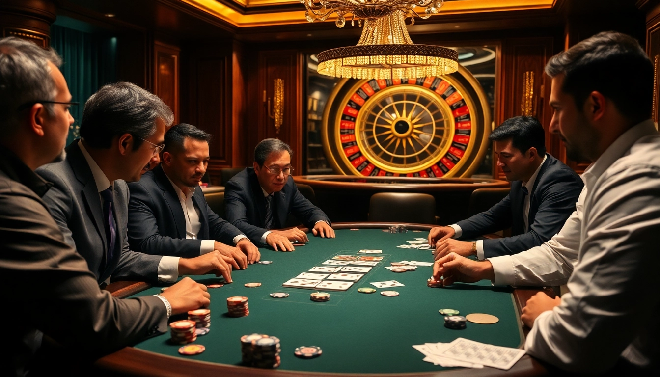 Rasakan aksi permainan bernilai tinggi dengan Datukwin di meja poker mewah, lengkap dengan chip berwarna-warni dan kartu.