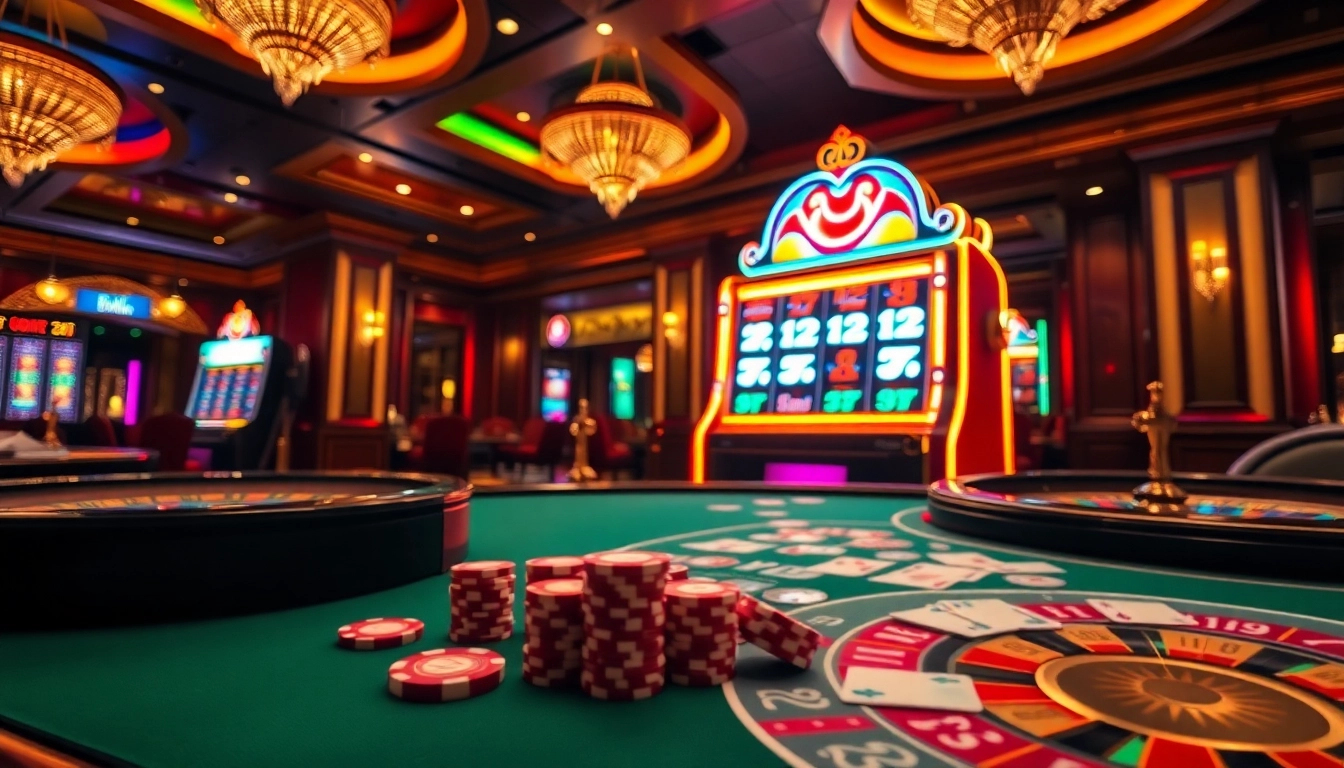 Players engaging with the slot apiraja88 machine amidst a vibrant casino atmosphere.