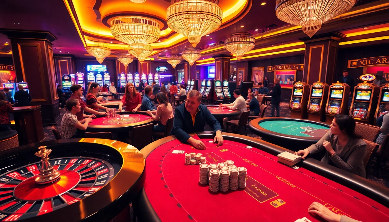 Experience the thrill of gambling at luxurious tables featuring XX 88 in a vibrant casino atmosphere.