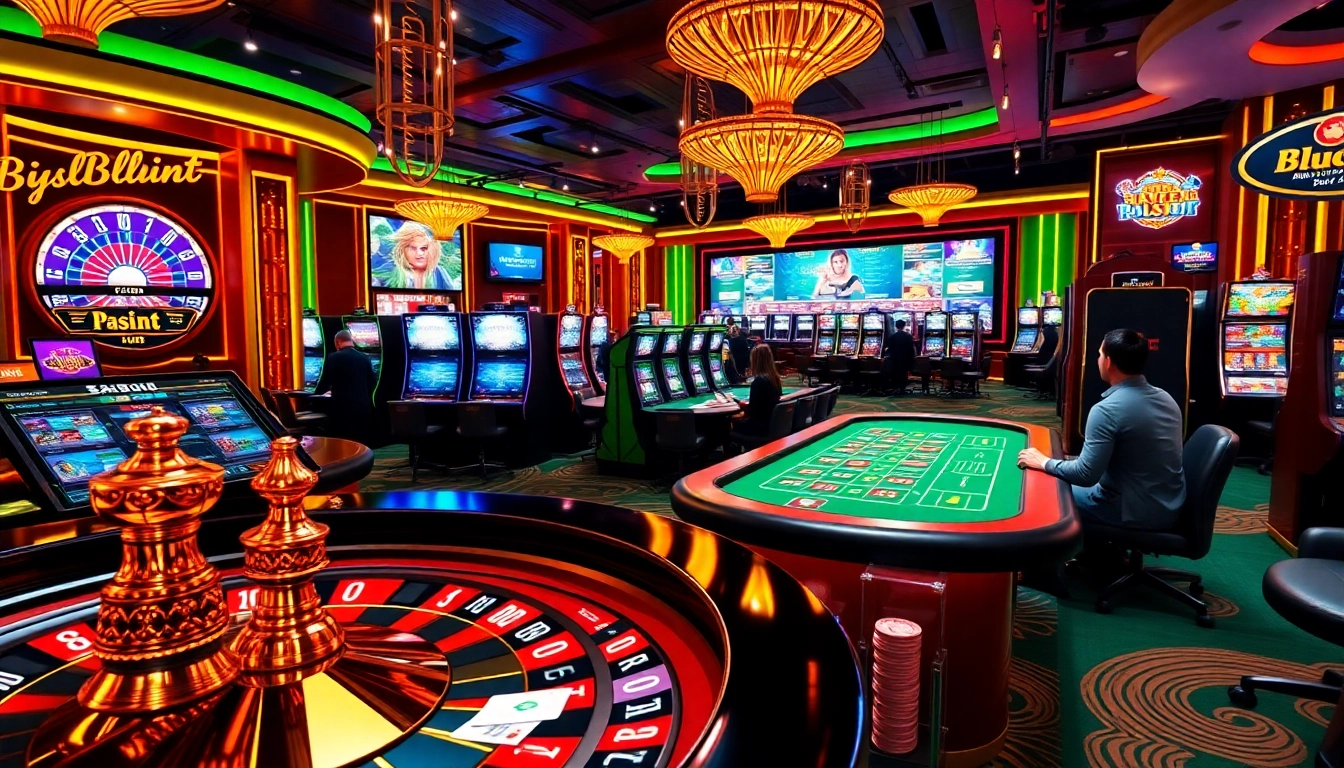 Experience thrilling gameplay at bl555.link with vibrant casino visuals featuring poker and roulette.