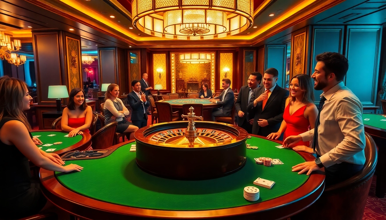 Experience the thrill of gambling at a nohu-inspired luxury casino with vibrant decor and excitement.