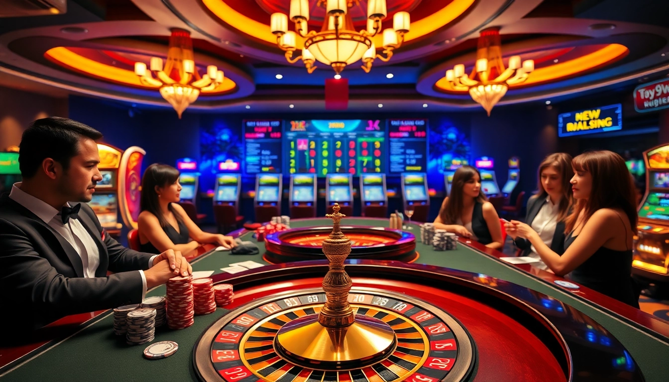The excitement of gambling at nhà cái 789win with players engaging at a professional casino table.