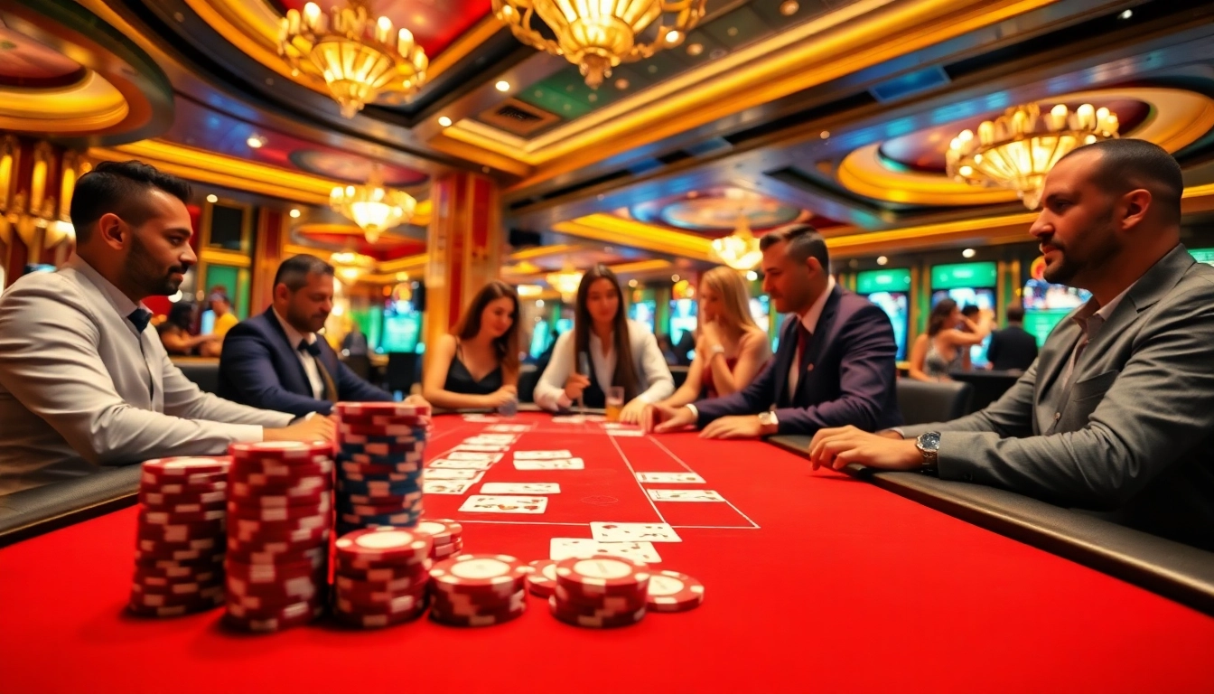 Experience the thrill of trusted online casino singapore with players at a vibrant baccarat table.