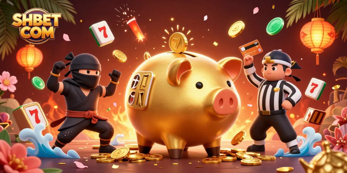 Engage with SHBET COM offerings in a vibrant 3D casino scene featuring dynamic gaming elements and action.